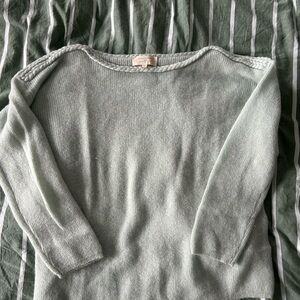 Sezane Light Green mohair sweater